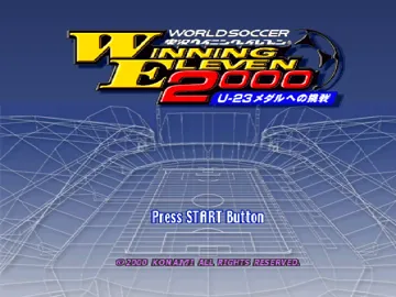 World Soccer Jikkyou Winning Eleven 2000 - U-23 Medal e no Chousen (JP) screen shot title